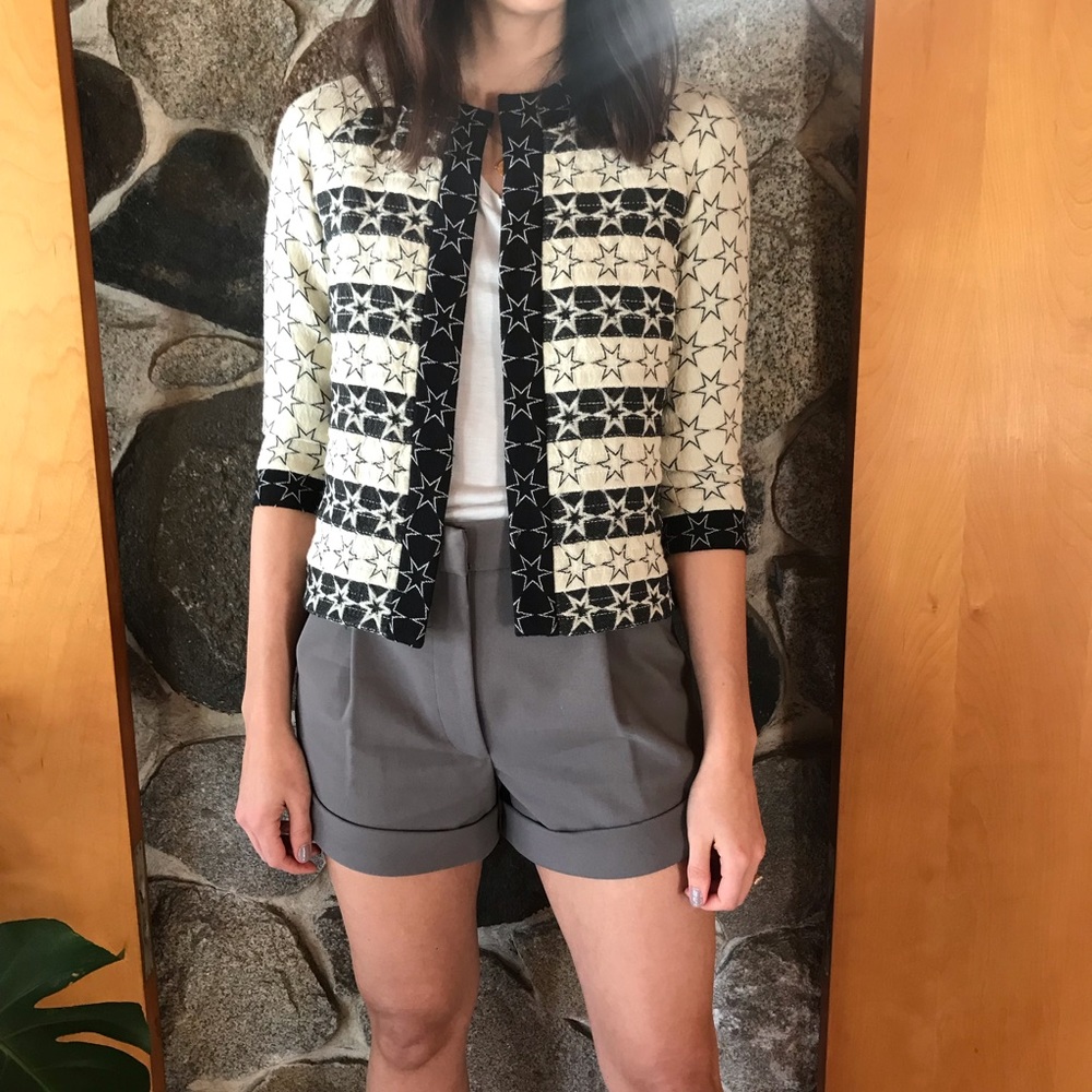 3.1 Phillip Lim || Grey High Waist Cuffed Shorts